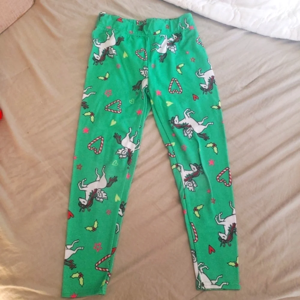 💙🩵💙 Justice holiday Christmas unicorn leggings 6/7 6 6x 7